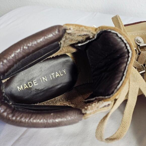 Vintage GRAND PIONEER Italian Work Brown Leather Boots Fits Like Men's US 10 - Picture 9 of 12